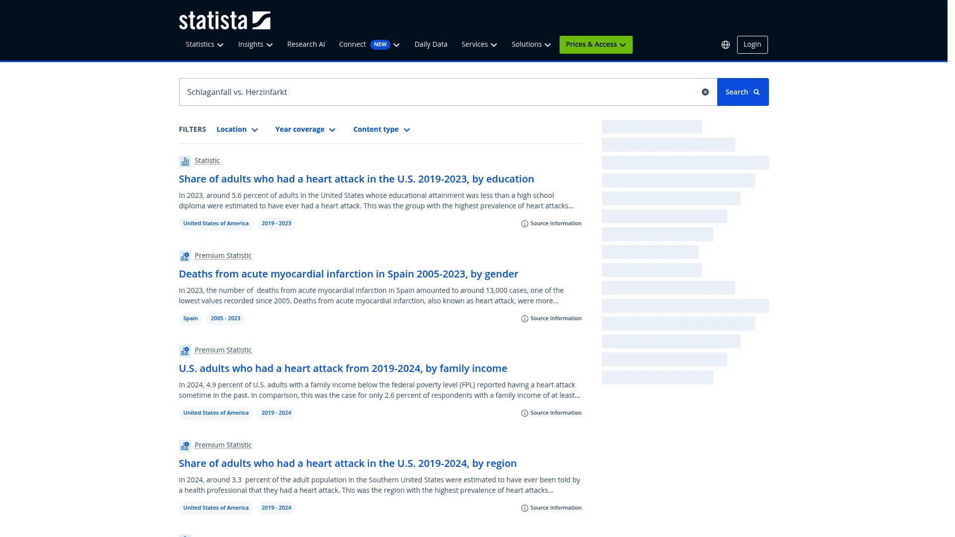 Screenshot of www.statista.com